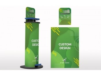 Foot Pedal Operated Hand Sanitizer Stand Customized